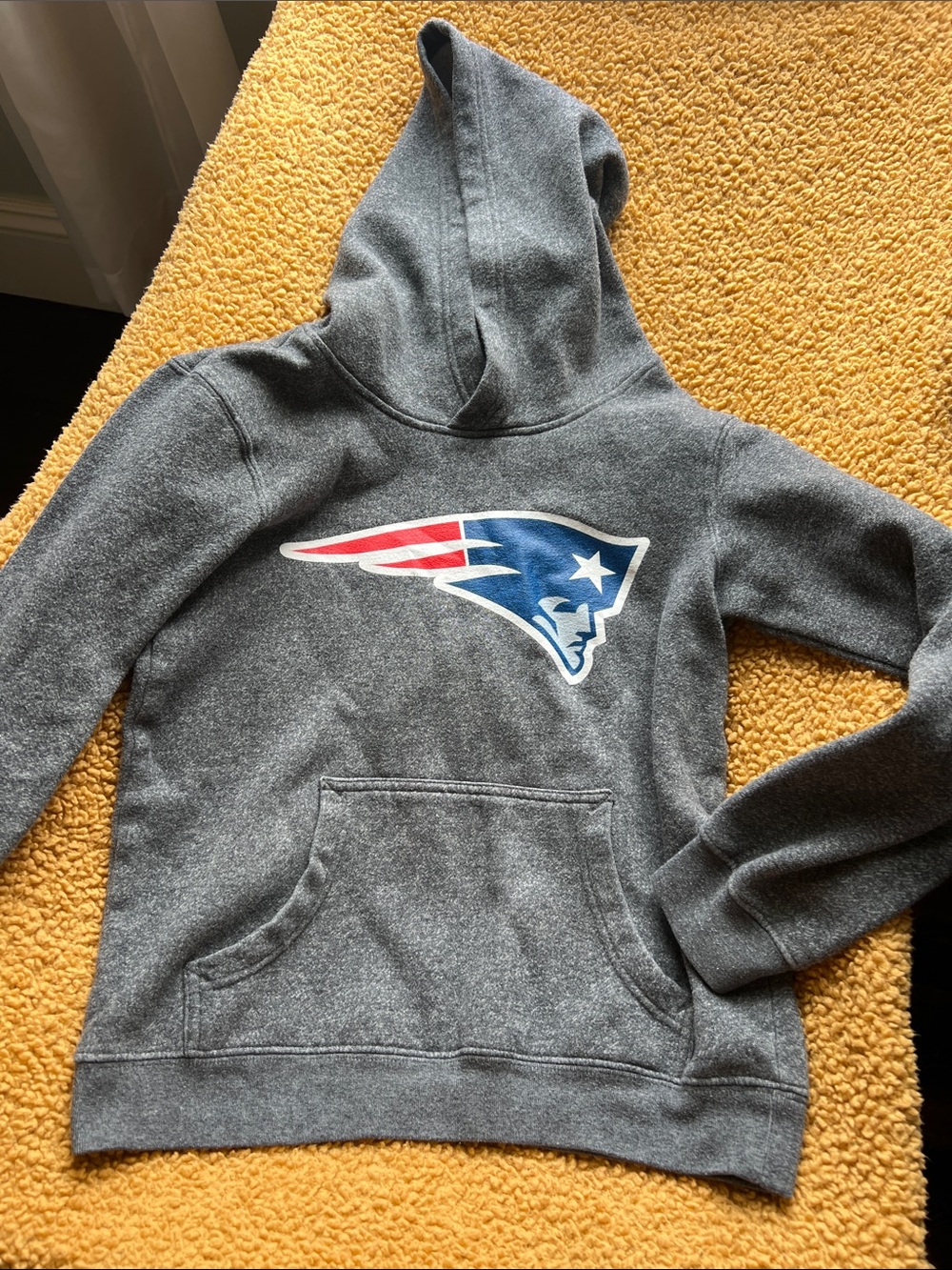 New England Patriots Gray Hoodie Sweatshirt - Kids 10/12